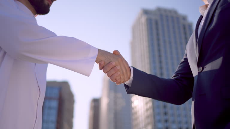 Professional handshake — business partnership